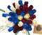 Primitive Patriotic 3 Dozen Red with Black Tips, White and Blue with