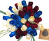 Primitive Patriotic 3 Dozen Red with Black Tips, White and Blue with