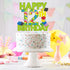 Happy 12th Birthday Building Block Cake Topper, Puzzle Games Boy's Party Decoration Supplies for Green Cake