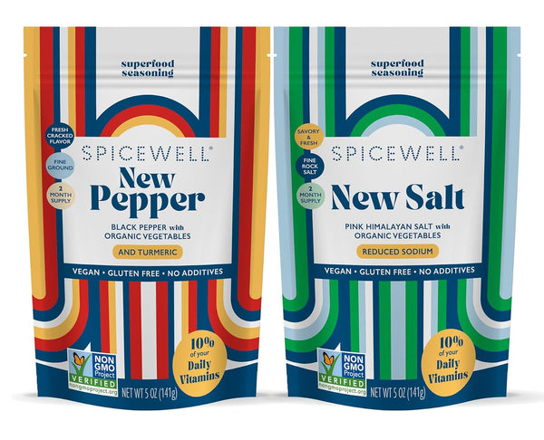 Spicewell New Salt and Pepper Pouch Duo | Reduced Sodium Himalayan Pink