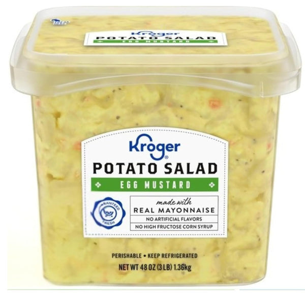 Generic Egg Mustard Potato Salad, Creamy Classic Deli Style with Tangy Mustard Dressing,