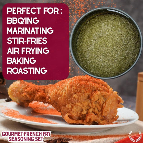 Set Pack 2024 6 Packed, GLP-1 Gourmet French Fry Seasoning - Six | Oprah's Favorite Thing | Authentic Small Batch