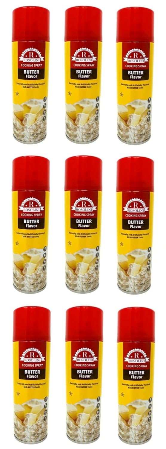 Generic Rosolini Butter Flavored Cooking Spray, Non-Stick, Zero Calories, Rich Butter Taste, 6