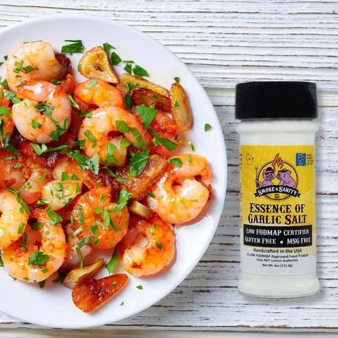 Smoke n Sanity Essence of Garlic Salt, Monash Certified Low FODMAP, Gluten Free, Kosher Seasoning - 4.0 Ounce