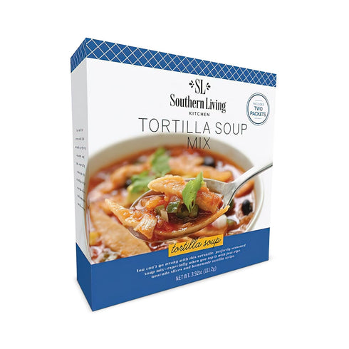Southern Living Tortilla Soup Mix, Fresh Ingredients, 2 Seasoning Packets for Family Dinner, Gourmet Meal