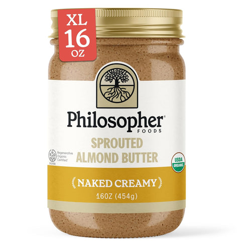 Philosopher Foods - Naked Creamy Organic Sprouted Almond Butter - 16 oz