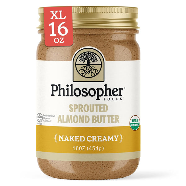Philosopher Foods - Naked Creamy Organic Sprouted Almond Butter - 16 oz