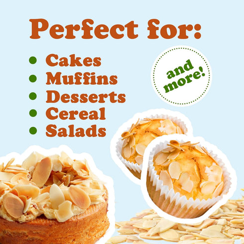 6 Food to Live - Organic Toasted Blanched Sliced Almonds, Ounces Unsalted & Dry Roasted, Premium Non-GMO Almond Nuts