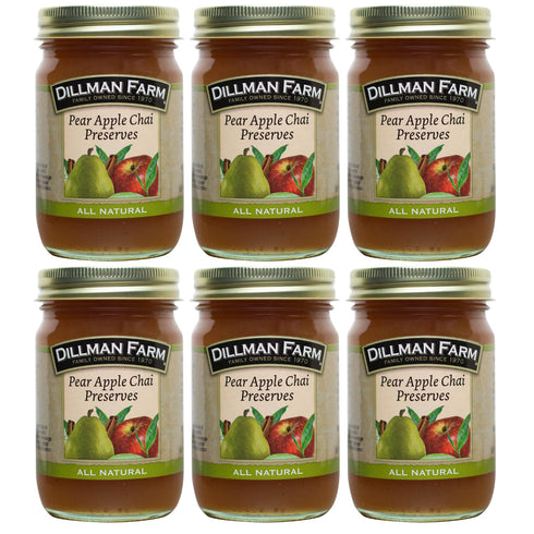 Dillman Farm All Natural Pear Apple Chai Preserves - Gluten-Free, Non-GMO, Vegan,