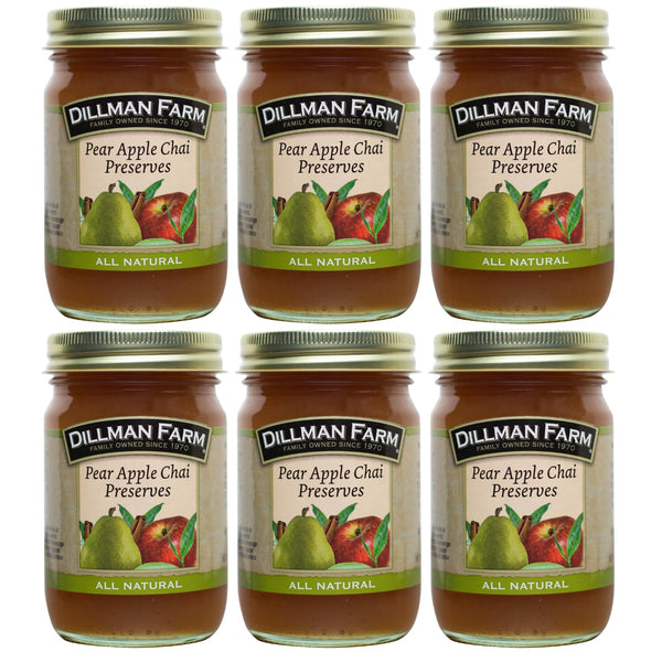 Dillman Farm All Natural Pear Apple Chai Preserves - Gluten-Free, Non-GMO, Vegan,