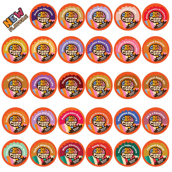 Crazy Cups Flavored Coffee in Single Serve Coffee Pods - Flavor Coffee