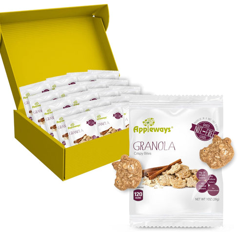Appleways Whole Grain Granola Bites, 1 oz 20 Count - Crispy Nut