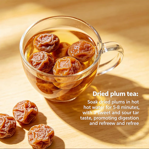 8oz (228g) Preserved Plum - Dried Plums Traditional Chinese Crack Seed Snack | Preserved Fruit with Flavor | Chewy