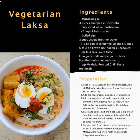 Mekhala Organic Singapore-Style Vegan Laksa Curry Cooking Paste, GLUTEN-FREE, NO ADDED SUGAR, No Heat (3.53oz)
