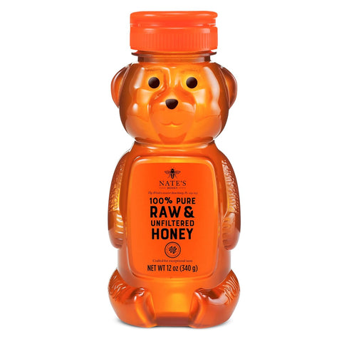 Nate's 100% Pure, Raw & Unfiltered Honey - Award-Winning Taste, 12oz. Honey