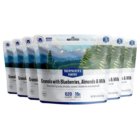 Backpacker's Pantry Granola with Blueberries Almonds & Milk - Freeze Dried Backpacking