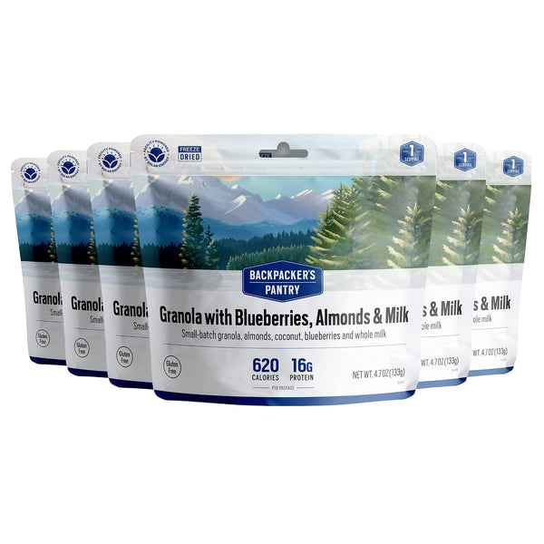 Backpacker's Pantry Granola with Blueberries Almonds & Milk - Freeze Dried Backpacking