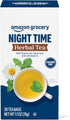 Amazon Grocery, Night Time Herbal Tea, Caffeine Free, 1.1 Oz, 20 Ct