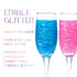 2 Set 6g/bottle, Shimmer Color Edible Glitter for Drinks, Blue and Pink Food Grade Luster Dust, Edible Glitter for Baby