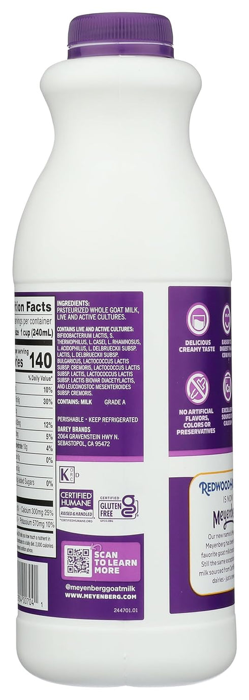 32 Oz Meyenberg Goat Dairy, Kefir Goat Plain, Fl