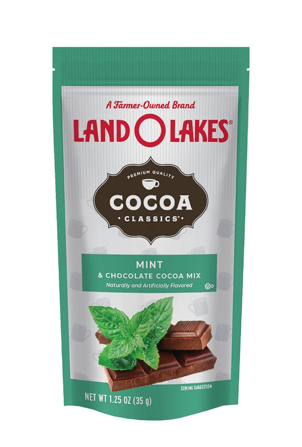 COCOA CLASSICS Land O Lakes , Mint & Chocolate Hot Cocoa Mix, 1.25-Ounce Packets