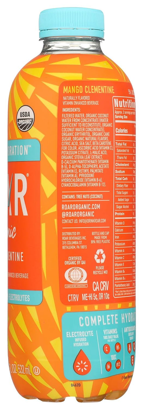 16.9 Oz Roar, Water Electrolyte Clementine Mango, Fl
