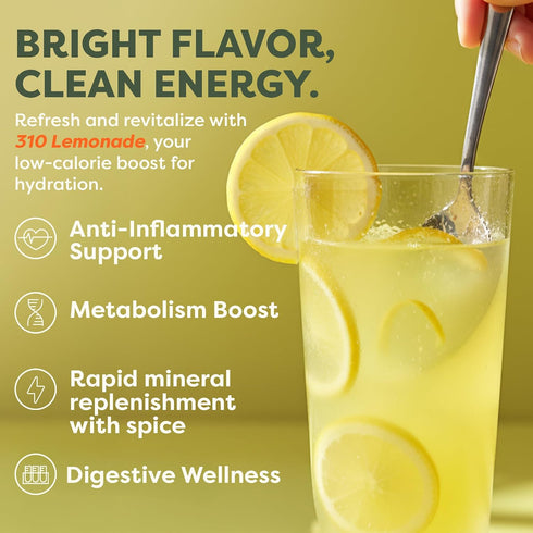 310 6 6 Packets Pack Nutrition Daily Energy & Hydration Starter Kit with Energy Lemonade Servings, Hydration