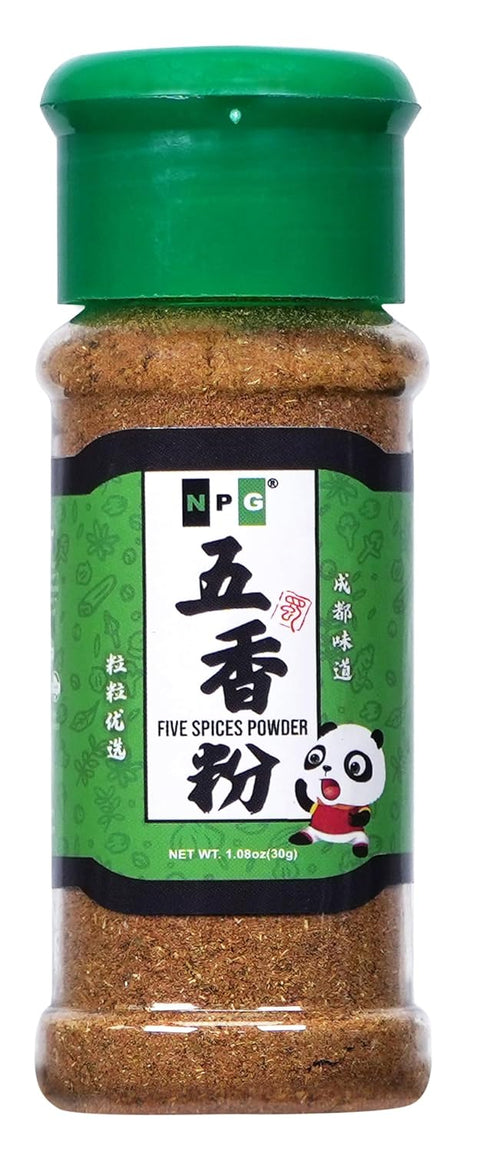 NPG Authentic Chinese Five Spice Blend, 1.08 Oz, Gluten Free, All Natural Ground Mixed Spice for Asian Cuisine