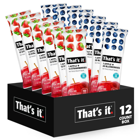That's it 12 Variety Pack Fruit Bars (6 Strawberry, 6 Blueberry) No