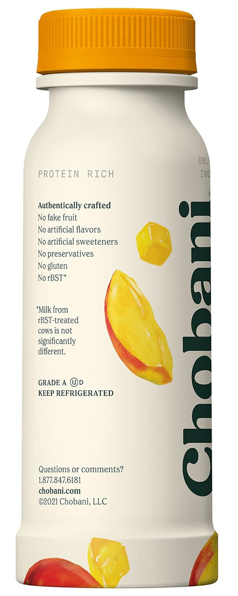 7 oz Chobani Mango Low-Fat Greek Yogurt Drink Fl