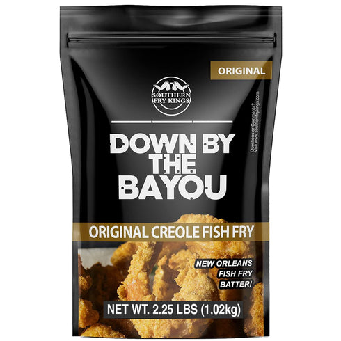 Southern Fry Kings Seasoned Fish Mix, Seafood Frying Seasoning Coating Creole Down By The Bayou,