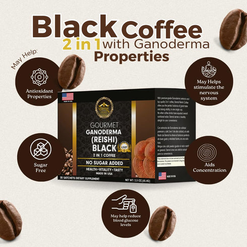 Packets (30 0.07 Oz Eternal Spirit Beauty Asian Black Coffee Singles - Unparalleled Convenience in Individual for Quick