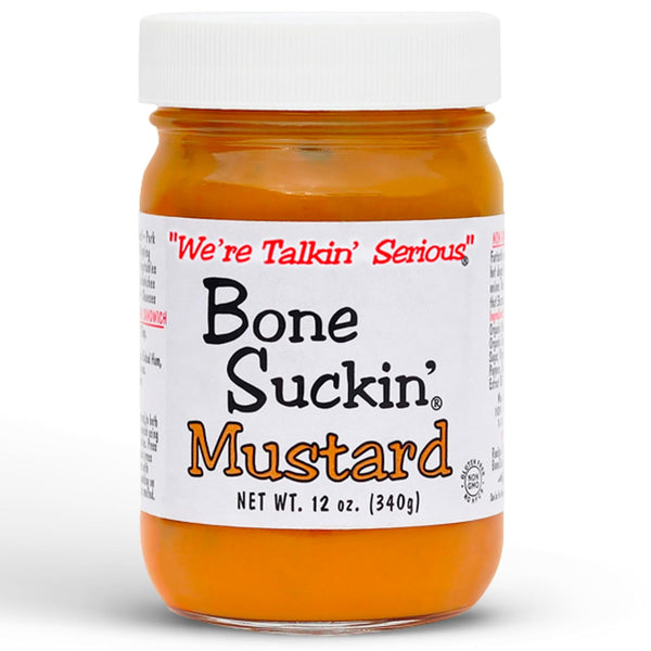 Bone Suckin' Mustard, World Champion Flavor, Made in the USA, Non-GMO, Gluten-Free,