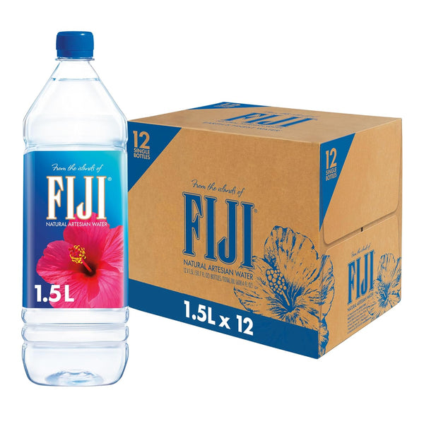 FIJI Natural Artesian Bottled Water 1.5 Liters / 50.7 Fl Ounce (Pack