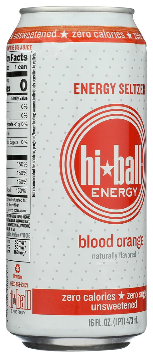 16 HIBALL ENERGY Blood Orange Energy Seltzer, FZ