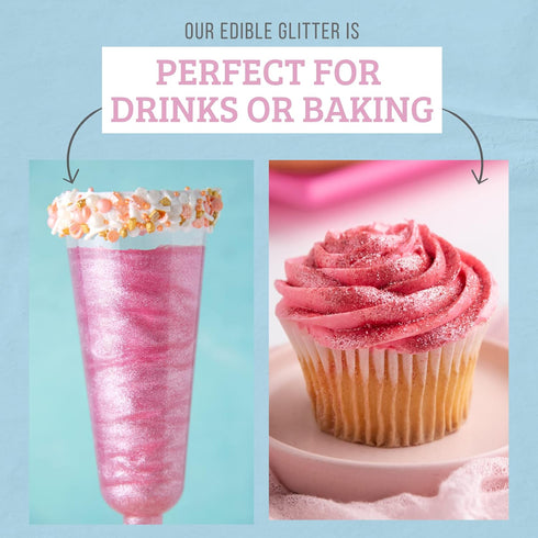 Sweets Indeed Edible Glitter, Perfect for Drinks, Cocktails, Cake Decorating, Dessert Topper, 4 grams Green Glitter