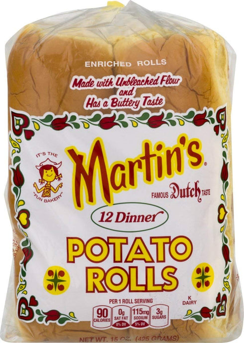 Martin's Famous Pastry Shoppe, Inc. Martin's Famous Pastry Sweet Dinner Potato Rolls- 12 pack 15 oz. Bag