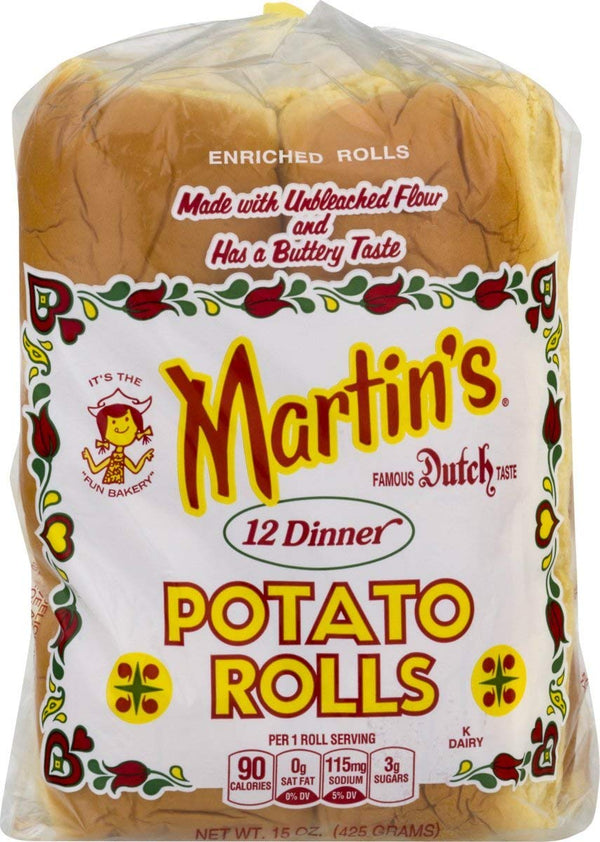 Martin's Famous Pastry Shoppe, Inc. Martin's Famous Pastry Sweet Dinner Potato Rolls- 12 pack 15 oz. Bag