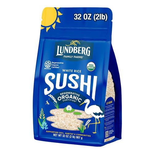 Lundberg Organic California Sushi Rice - Short Grain Rice, White Japanese-Style Sticky