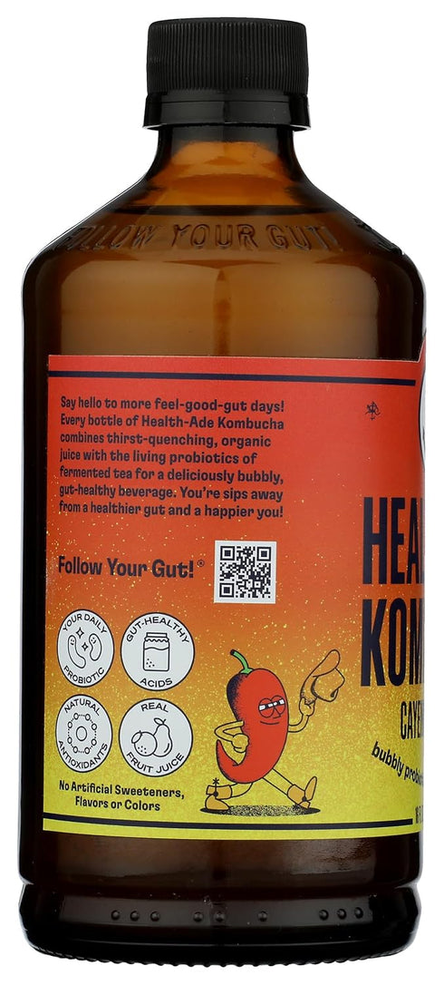 16 Oz Health Ade, Kombucha Cayenne Cleanse Organic, Fl
