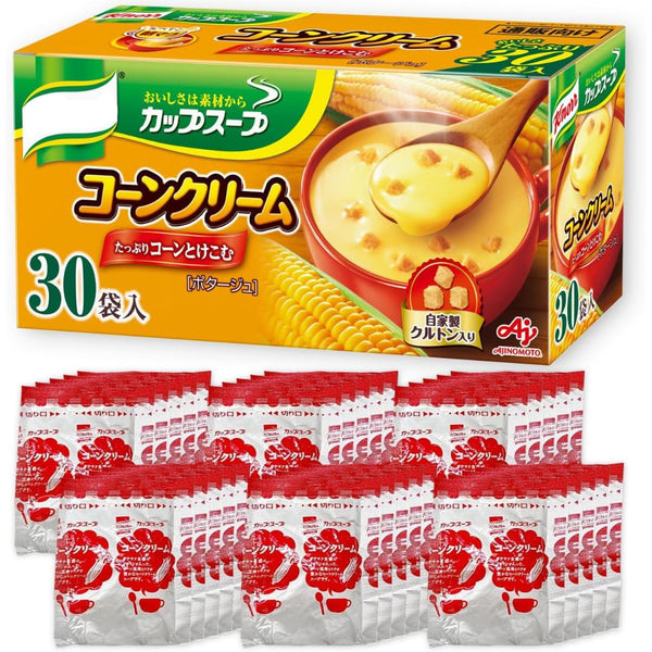 Ghibili Japanese Instant Cup Soup Rich Corn Cream Flavor 30 Sachets (11.5g Each)