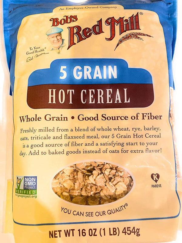 Bob's Red Mill 5 Grain Rolled Hot Cereal, 16 Oz (Pack of
