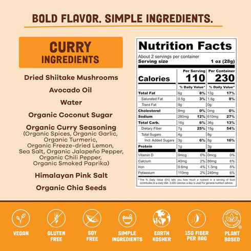 (2.2 Pack 1) Pan's Mushroom Jerky, Vegan Snacks, Dried Mushrooms Shiitake, Plant based Jerky, Meatless Jerky, Gluten