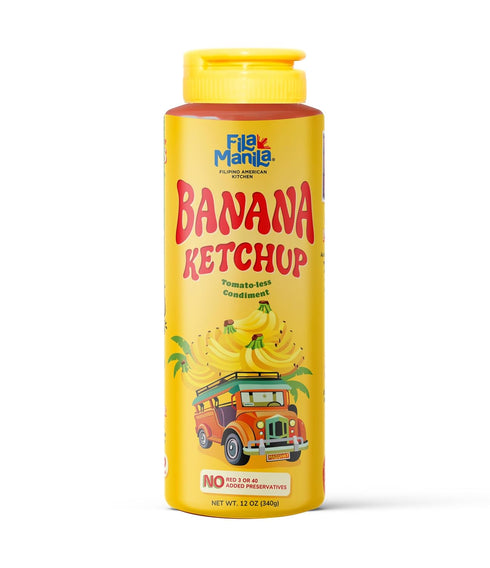 Fila Manila Banana Ketchup Filipino Sauce & Condiment 12 oz jar, Mild,
