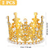 Amosfun 2pcs Mini Crown Cake Topper - Pearl Rhinestone Queen Princess Tiara for Birthday Wedding Party