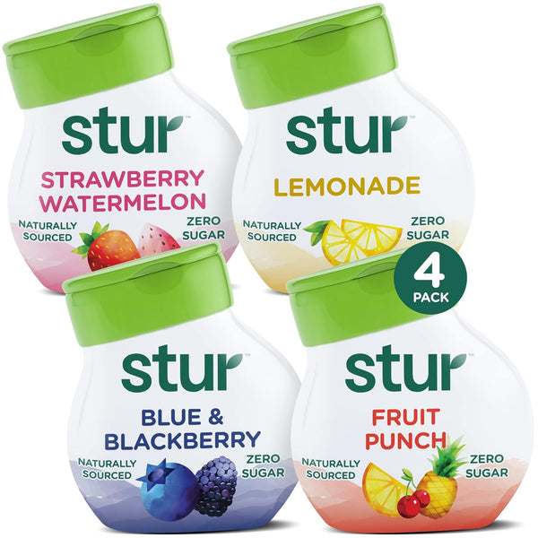 Stur - Founder's Favorites Variety Pack, Natural Water Enhancer, (4 Bottles, Makes