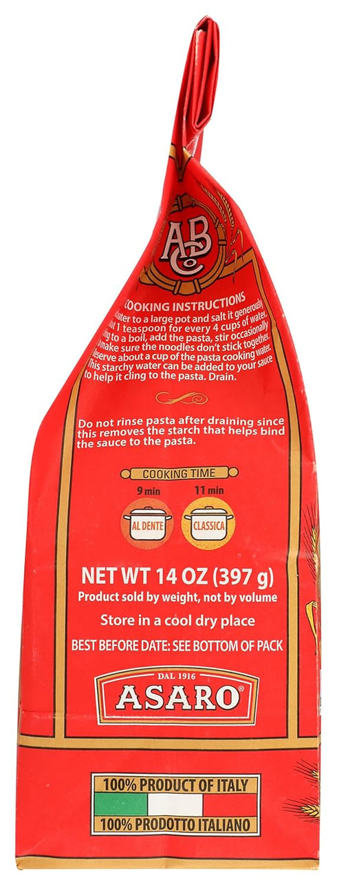 14 oz Partanna Organic Premium Rigatonini Italian Artisanal Pasta - Bronze Cut - Durum Wheat Semolina-Slow Dried