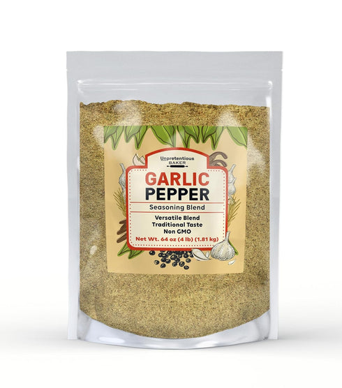 Unpretentious Garlic Pepper, Versatile Seasoning, Salty & Garlicky Flavor, Delicious Seasoning Blend