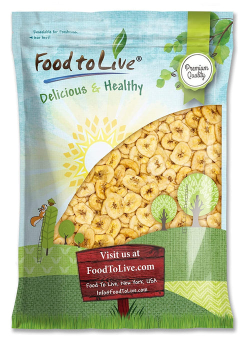 Food to Live Banana Chips, 4.5 Pounds Sweetened, Unsulfured, Kosher, Vegan, Bulk,