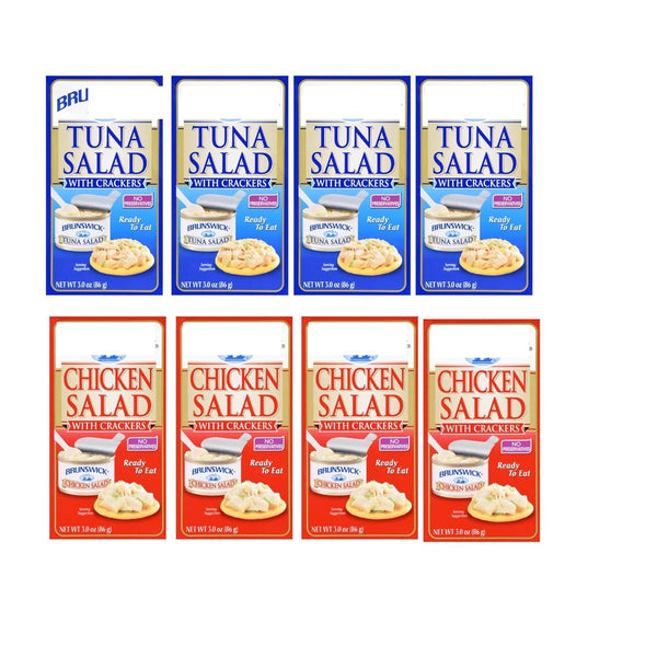 Generic Tuna and Chicken Salad with Crackers Kit Ready to Eat with Spoon